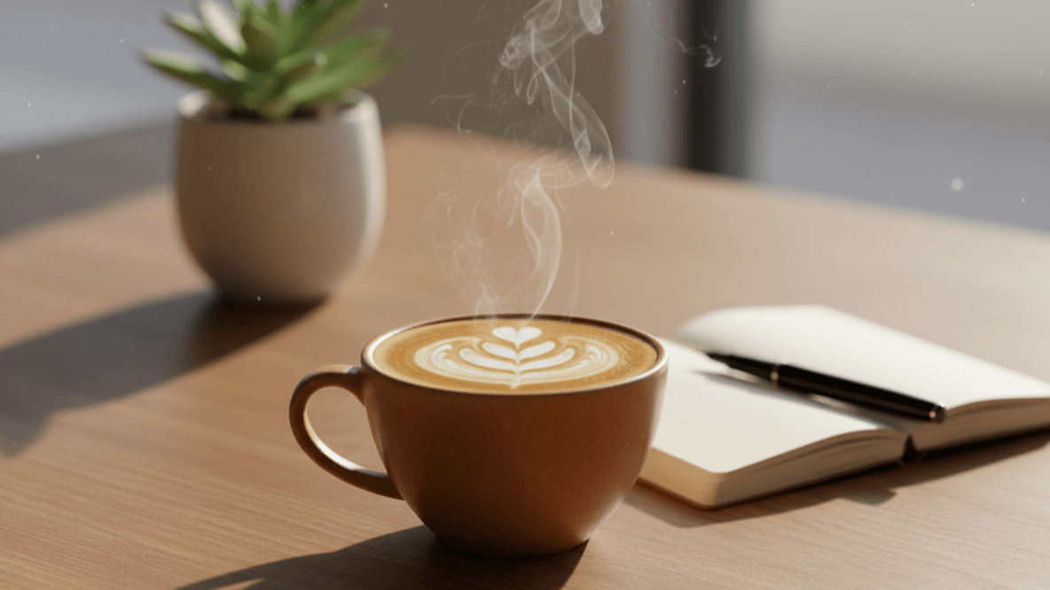 コーヒーと手帳